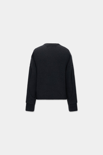 INTERLACED SWEATER in faded black