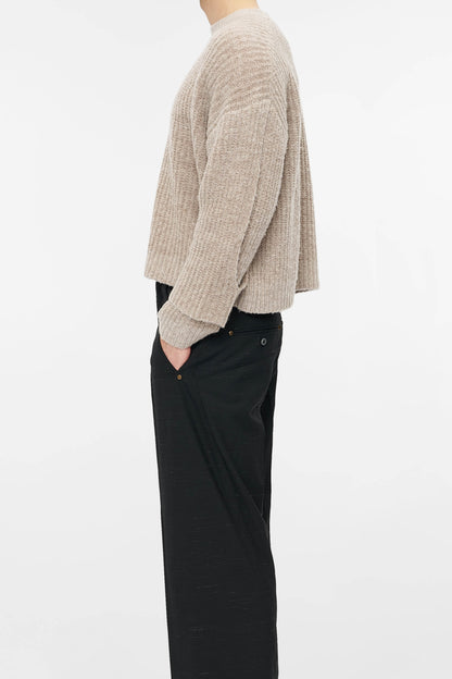 INTERLACED SWEATER in oatmeal