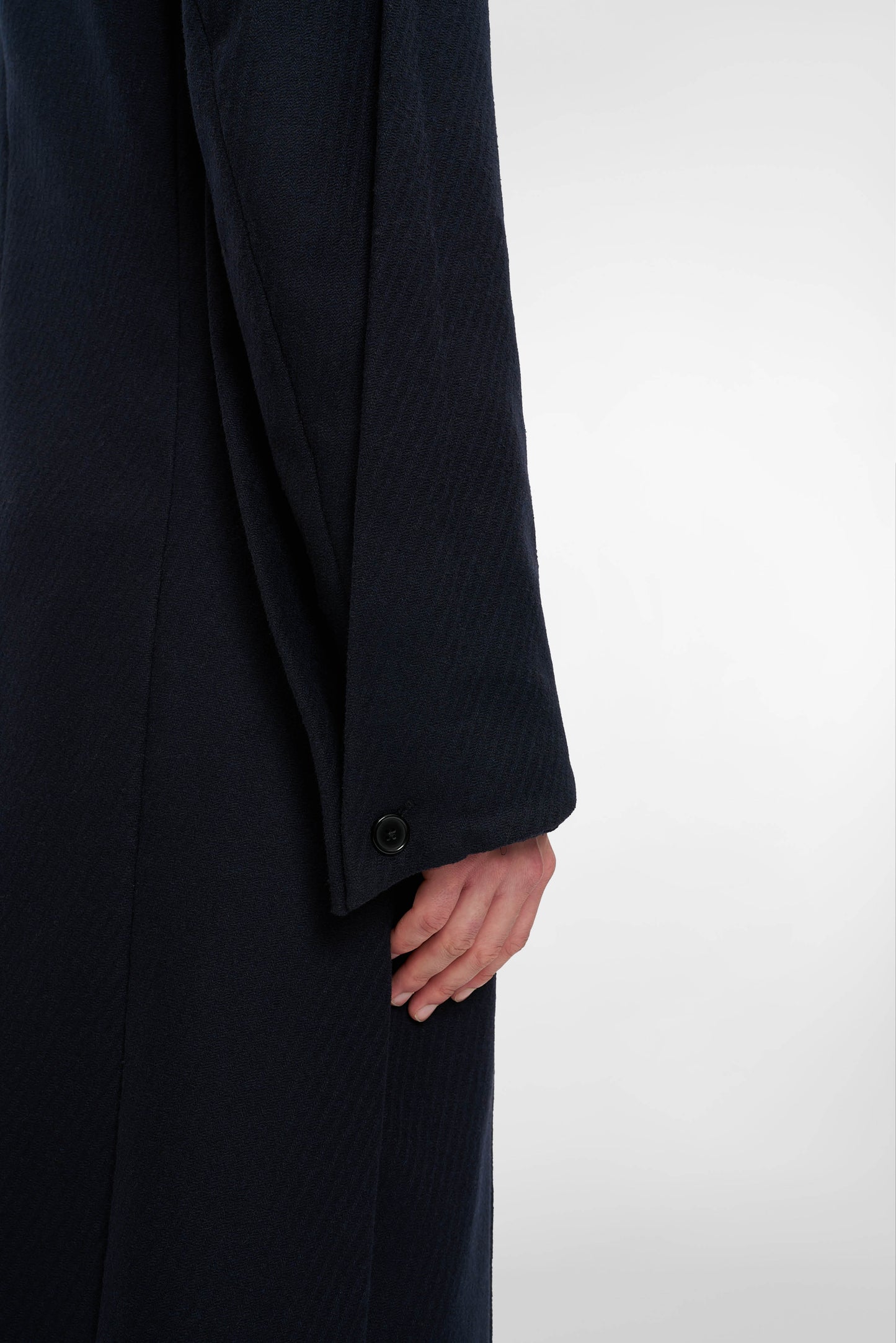 MONO ORIGAMI DOUBLE BREASTED COAT in midnight