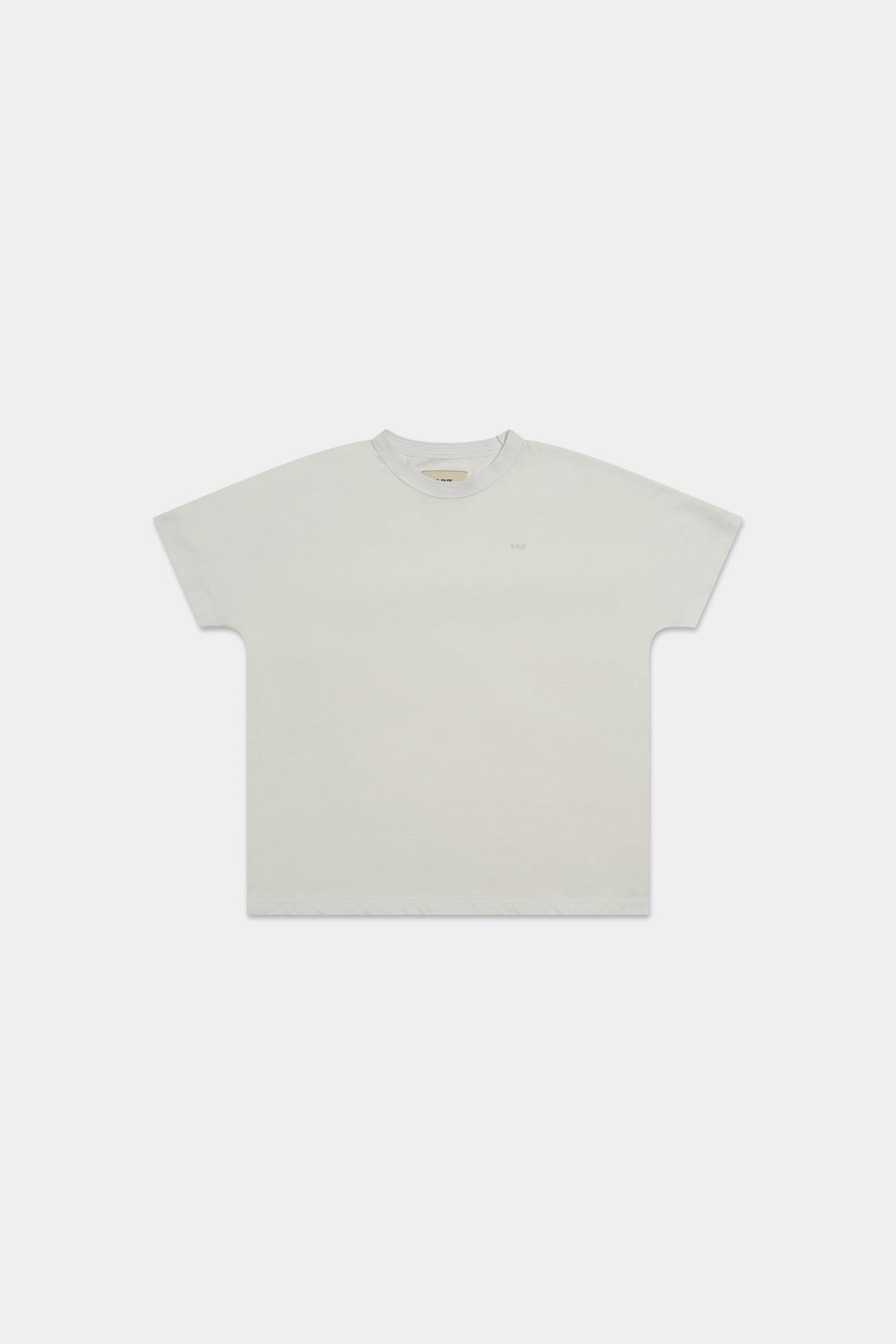 RETRO COVERSTITCH T-SHIRT in oatmeal white