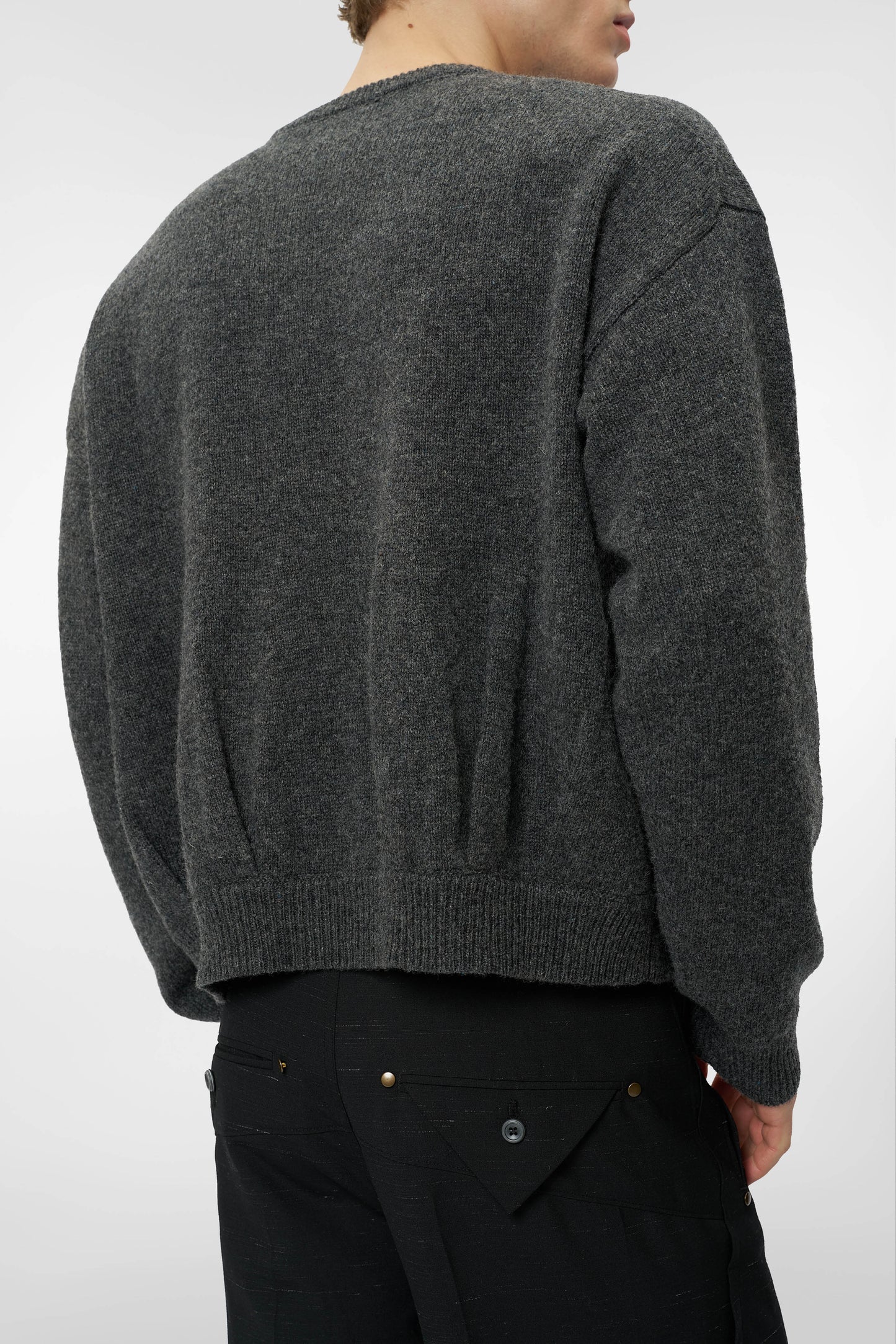 DRAPE KNIT in charcoal mélange