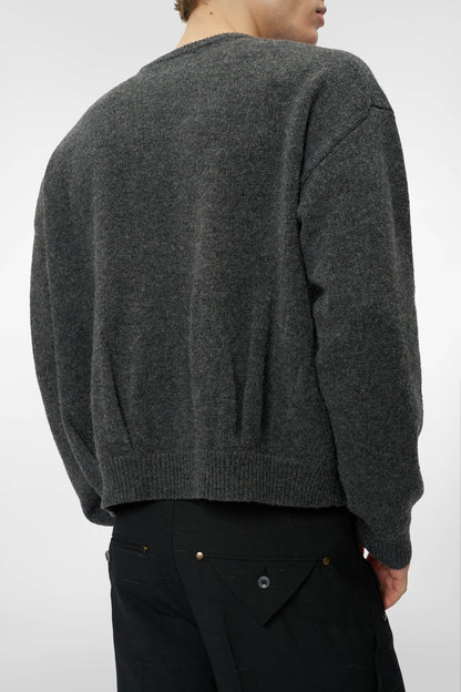 DRAPE KNIT in charcoal mélange