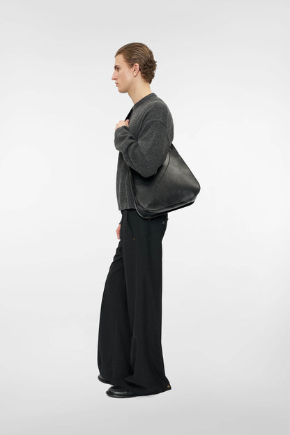 ORIGAMI LEATHER BAG in black