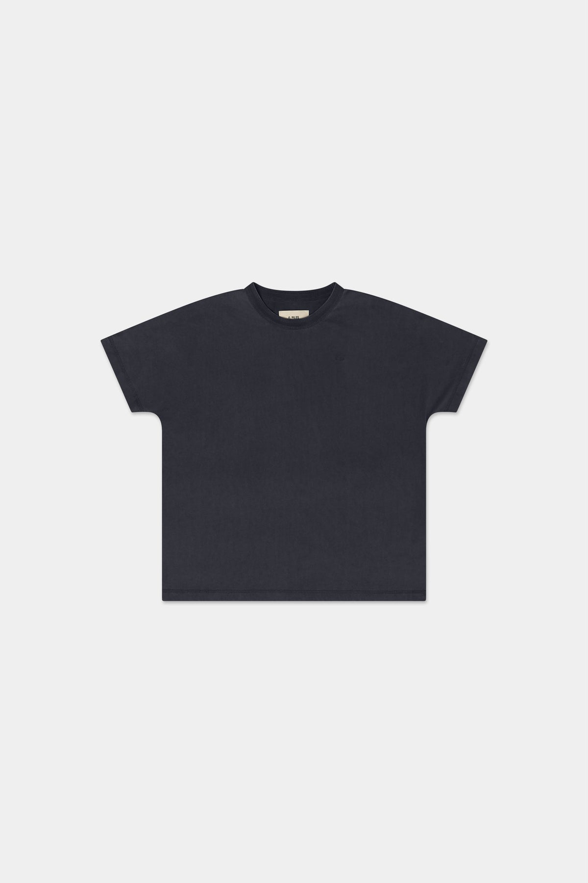 RETRO COVERSTITCH T-SHIRT in faded midnight