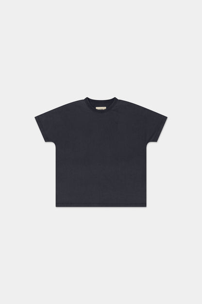 RETRO COVERSTITCH T-SHIRT in faded midnight