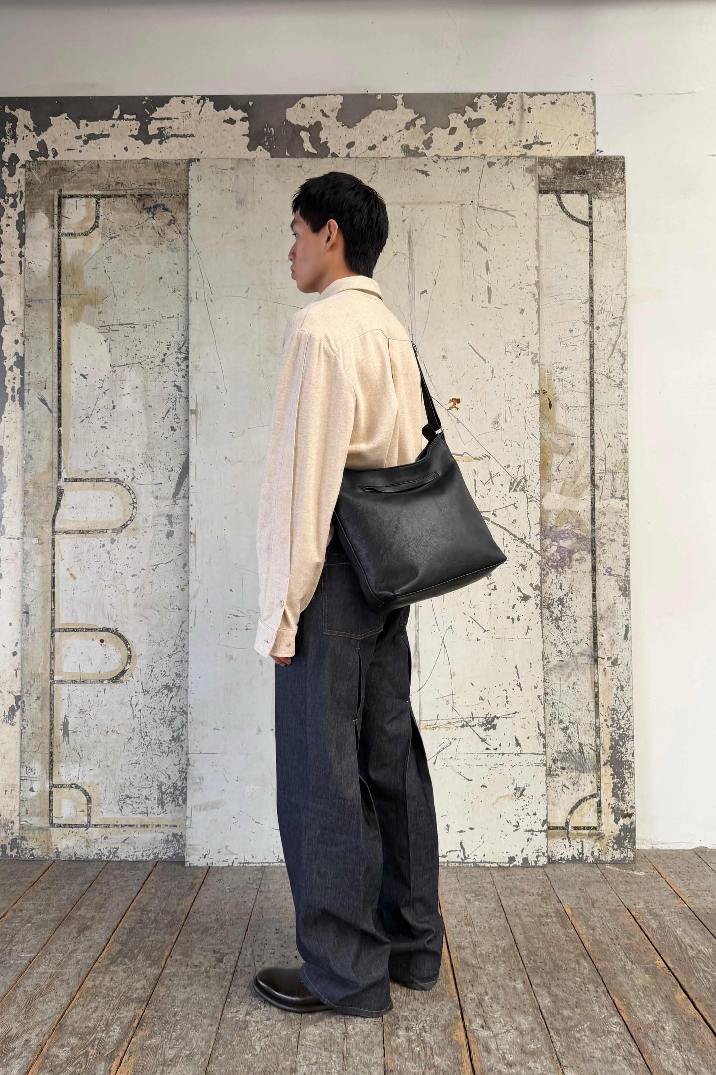MONO ORIGAMI LINEN SHIRT in raw linen